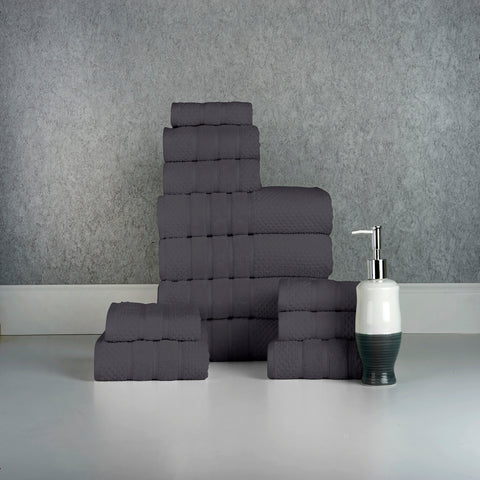 Bibb Home 12 Piece Egyptian Cotton Towel Set. Bibb Home 12 Piece Egyptian Cotton Towel Set.