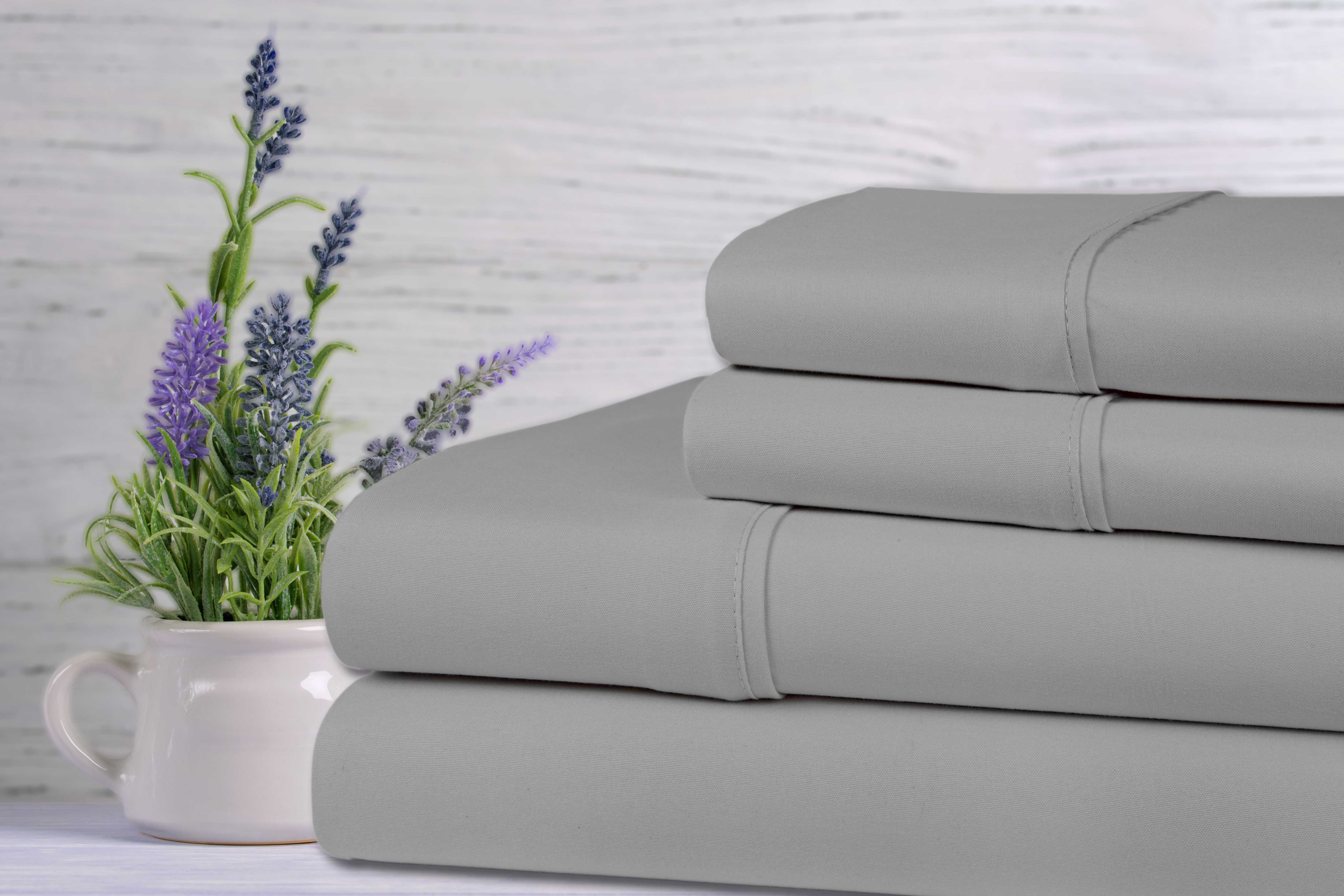 Bamboo Lavender Infused Scented 4-Piece Sheet Set. - Bed Bath Fashions