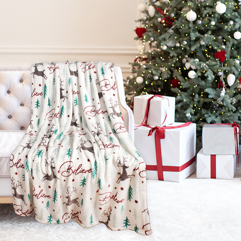 Kathy Ireland Holiday Print Plush Flannel Throw Blanket Kathy Ireland Holiday Print Plush Flannel Throw Blanket