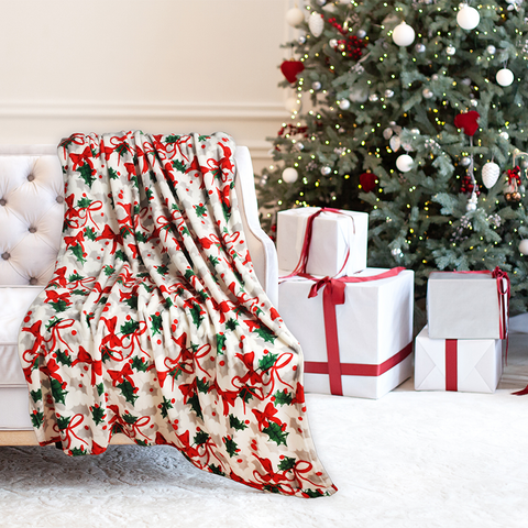 Kathy Ireland Holiday Print Plush Flannel Throw Blanket Kathy Ireland Holiday Print Plush Flannel Throw Blanket