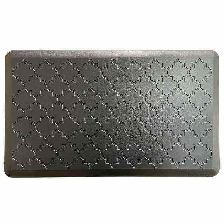 Black Colour of Trellis Embossed Foam Kitchen Mat Black Colour of Trellis Embossed Foam Kitchen Mat