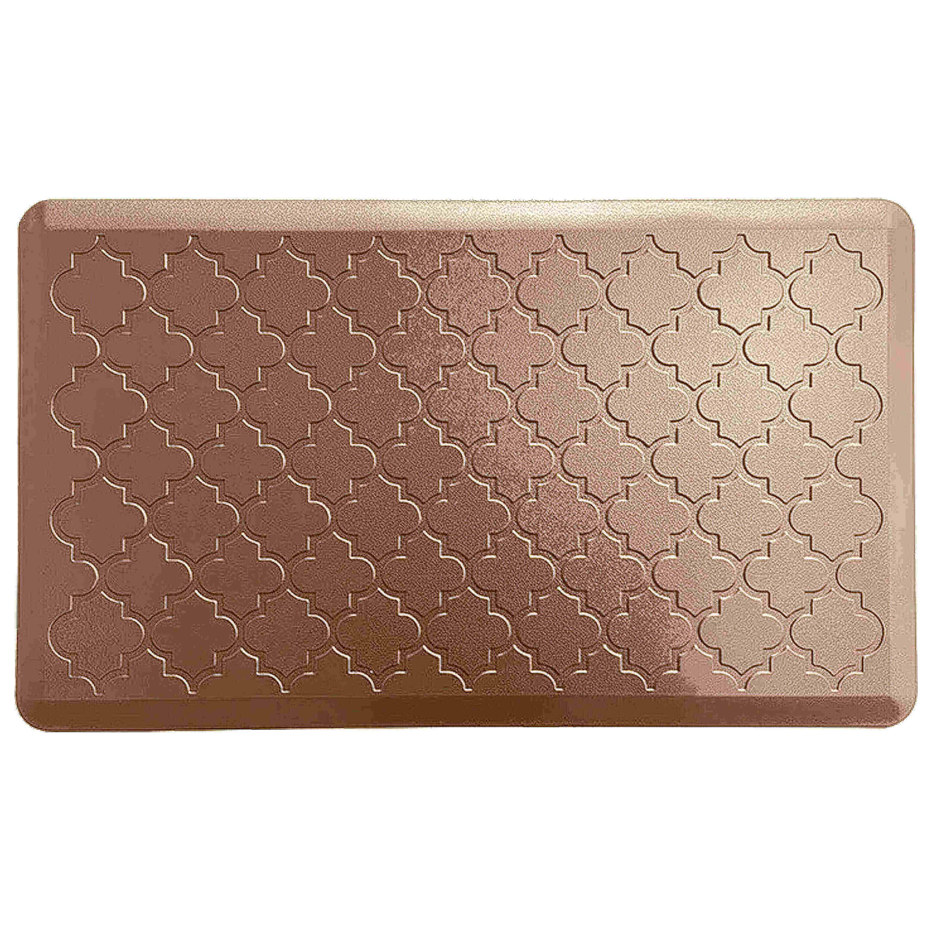 Brown Colour of Trellis Embossed Foam Kitchen Mat  Brown Colour of Trellis Embossed Foam Kitchen Mat
