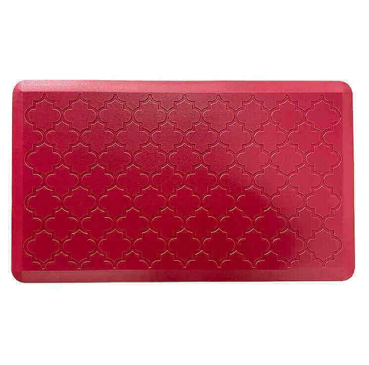 Burgundy Colour of Trellis Embossed Foam Kitchen Mat Burgundy Colour of Trellis Embossed Foam Kitchen Mat