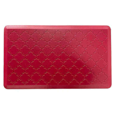 Burgundy Colour of Trellis Embossed Foam Kitchen Mat Burgundy Colour of Trellis Embossed Foam Kitchen Mat