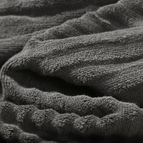 Bibb Home 6 Piece Ribbed Egyptian Cotton Towel Set Bibb Home 6 Piece Ribbed Egyptian Cotton Towel Set