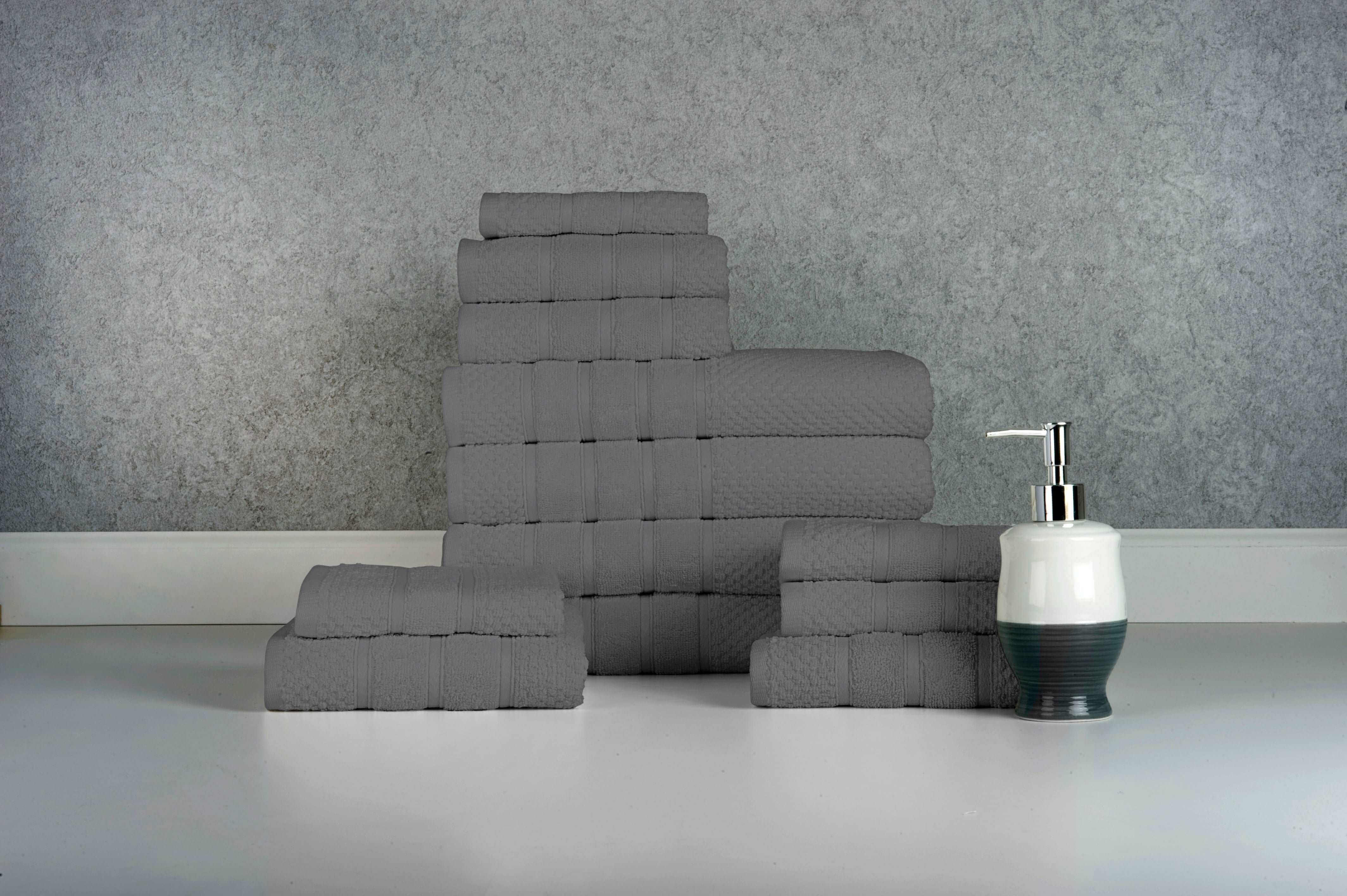 Grey Colour of 12 Piece Egyptian Cotton Towel Set Grey Colour of 12 Piece Egyptian Cotton Towel Set