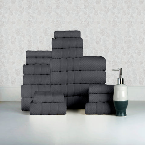 Bibb Home 18 Piece Egyptian Cotton Towel Set Bibb Home 18 Piece Egyptian Cotton Towel Set