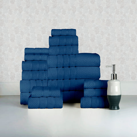 Bibb Home 18 Piece Egyptian Cotton Towel Set Bibb Home 18 Piece Egyptian Cotton Towel Set