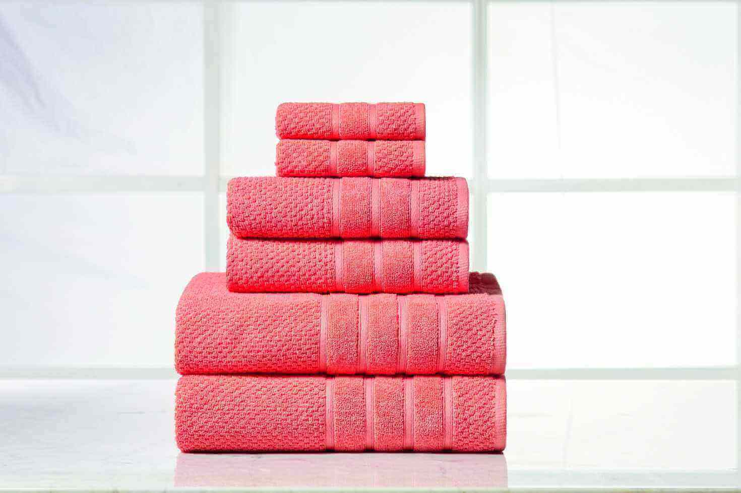 Popcorn Carol Colour of 6 Piece Egyptian Cotton Towel Set Popcorn Carol Colour of 6 Piece Egyptian Cotton Towel Set
