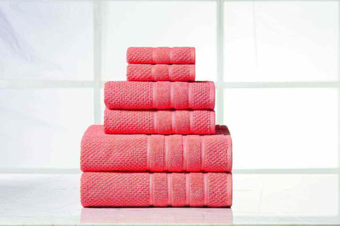 Popcorn Carol Colour of 6 Piece Egyptian Cotton Towel Set Popcorn Carol Colour of 6 Piece Egyptian Cotton Towel Set