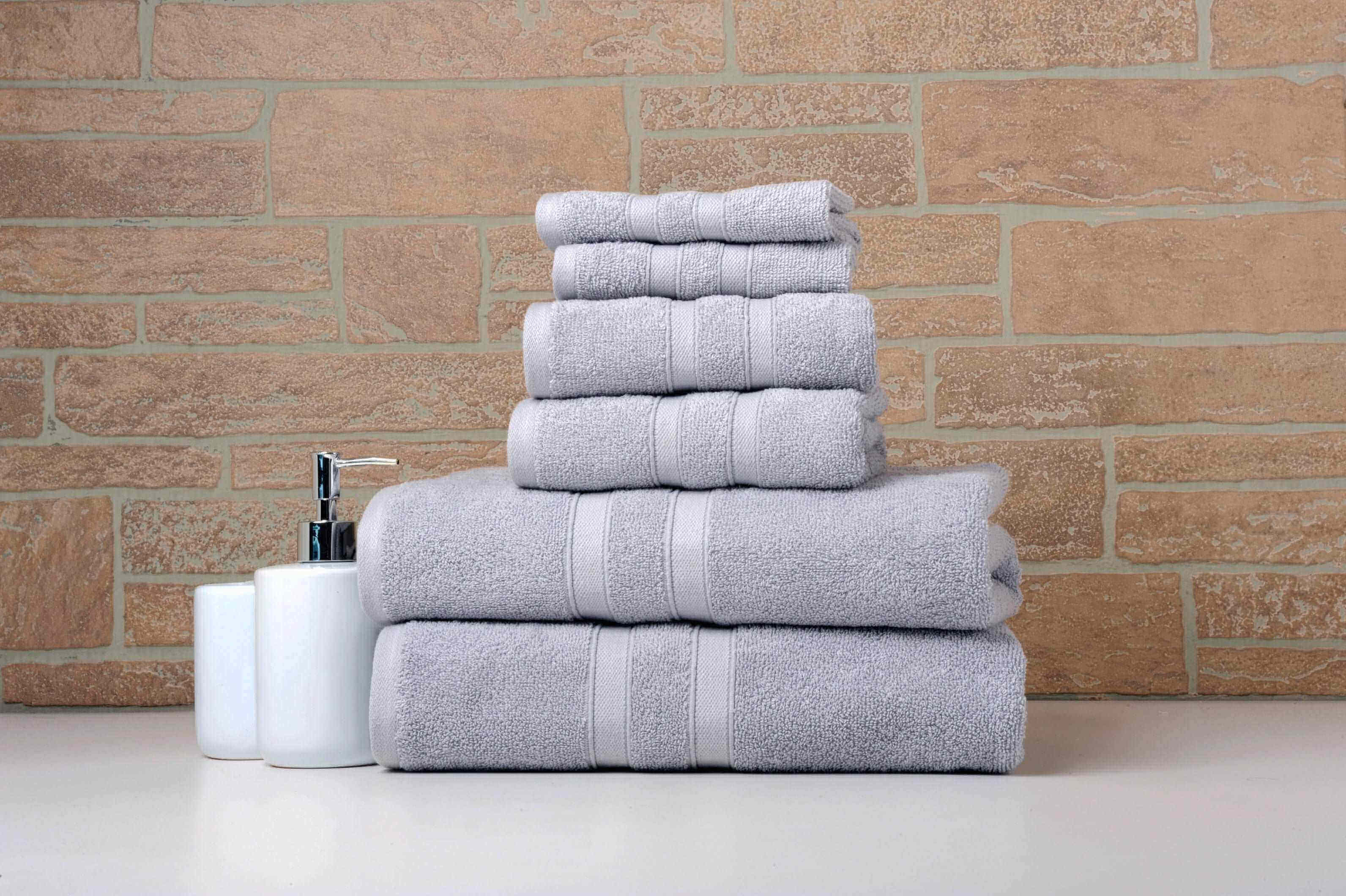 Solid Seal Grey Colour of 6 Piece Egyptian Cotton Towel Set Solid Seal Grey Colour of 6 Piece Egyptian Cotton Towel Set