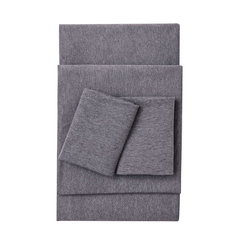 Kathy Ireland 4 Piece Heathered Jersey Knit Cotton Sheet Set