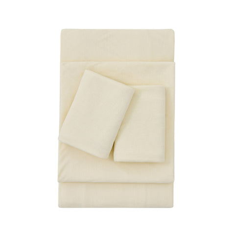 Kathy Ireland 4 Piece Heathered Jersey Knit Cotton Sheet Set