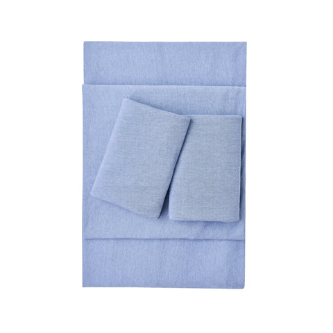 Kathy Ireland 4 Piece Heathered Jersey Knit Cotton Sheet Set