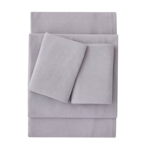 Kathy Ireland 4 Piece Heathered Jersey Knit Cotton Sheet Set