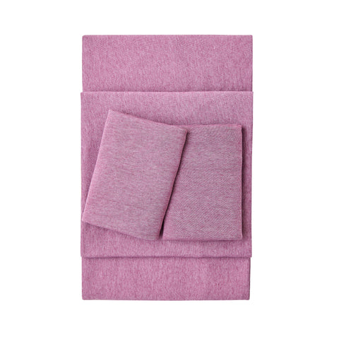 Kathy Ireland 4 Piece Heathered Jersey Knit Cotton Sheet Set