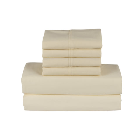 Bamboo 6 Piece 1800 Thread Count Smart Pocket Ultra Soft Luxury Sheet Set