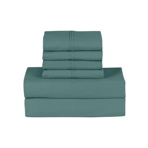 Bamboo 6 Piece 1800 Thread Count Smart Pocket Ultra Soft Luxury Sheet Set