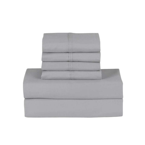 Bamboo 6 Piece 1800 Thread Count Smart Pocket Ultra Soft Luxury Sheet Set