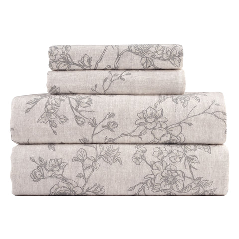 Kathy Ireland 100% Turkish Cotton Flannel Sheet Set