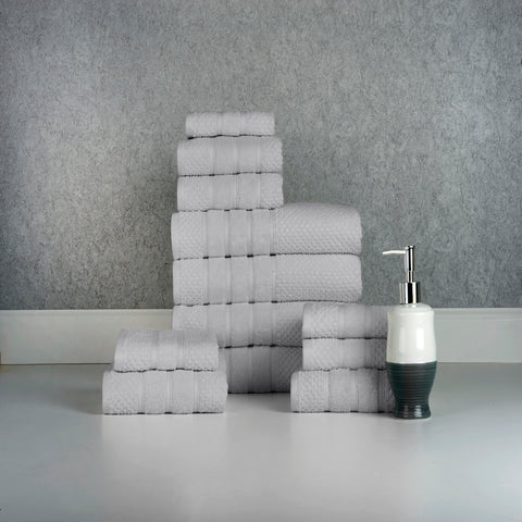 Bibb Home 12 Piece Egyptian Cotton Towel Set.