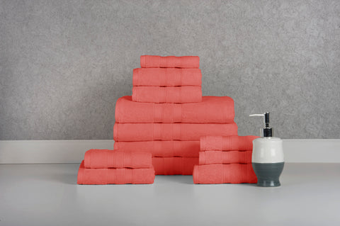 Bibb Home 12 Piece Egyptian Cotton Towel Set.