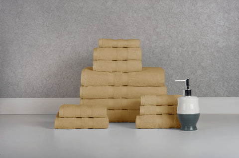 Bibb Home 12 Piece Egyptian Cotton Towel Set.