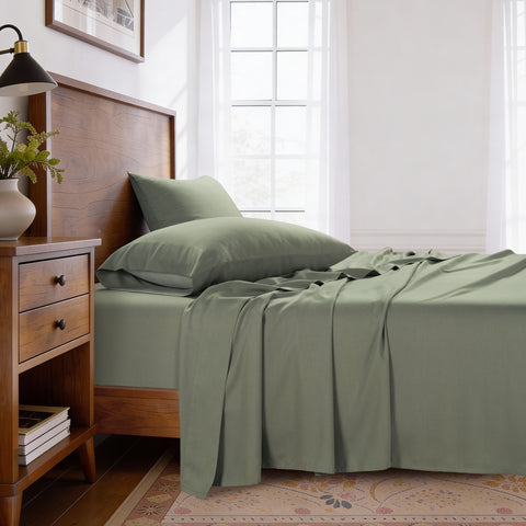 Kathy ireland Lyocell & Linen Blend 4-Piece Sheet Set