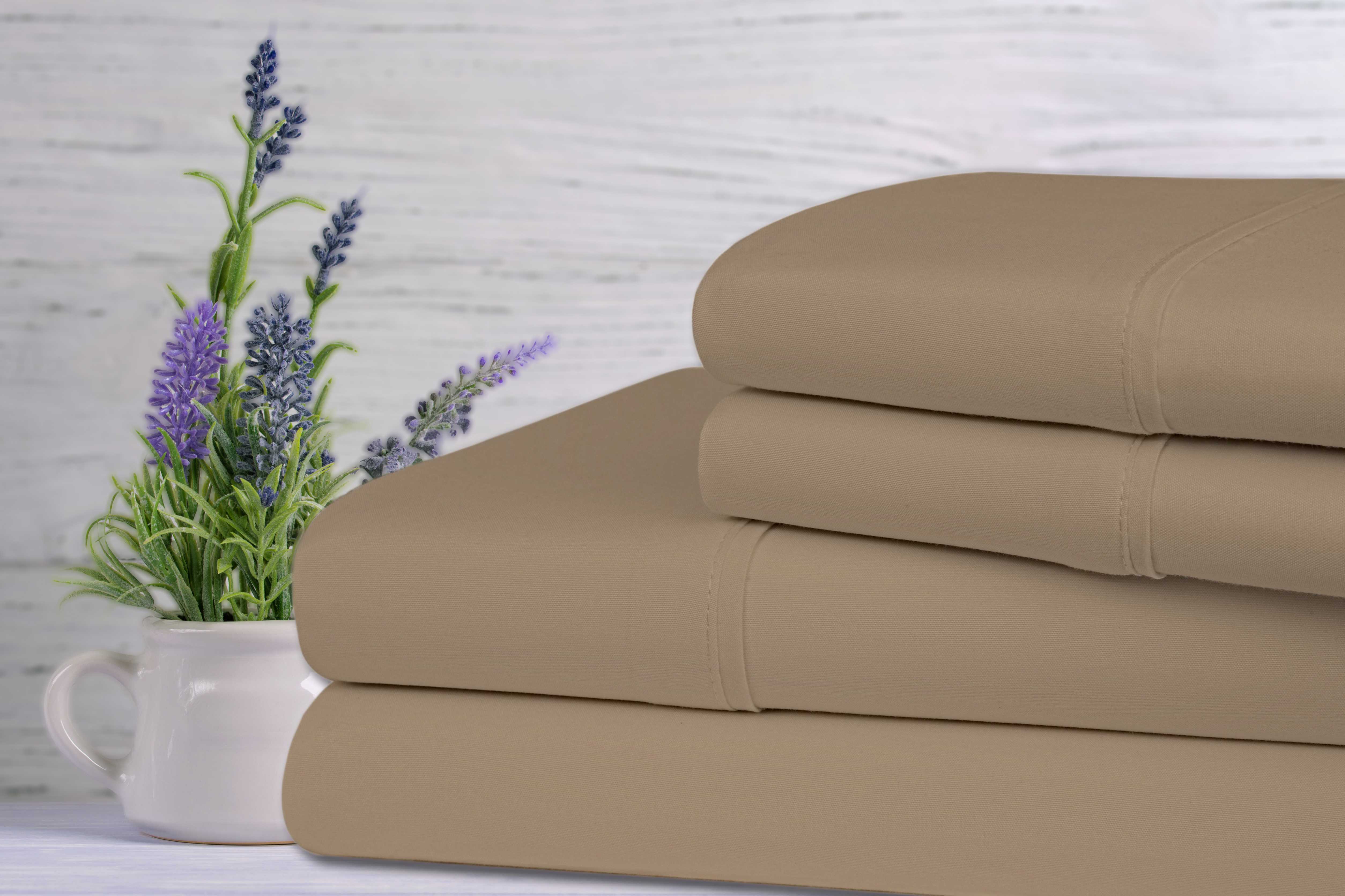 Bamboo Lavender Infused Scented 4-Piece Sheet Set.
