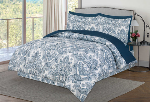 Dan River 8 Piece Reversible Bed in a bag comforter set.