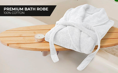 Terry Bathrobe and Slipper Set -100% Cotton Unisex Bathrobes for Men and Women