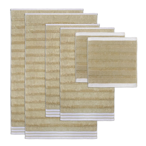 Kathy Ireland 6-Piece Jacquard Stripe Kyoto Towel Set