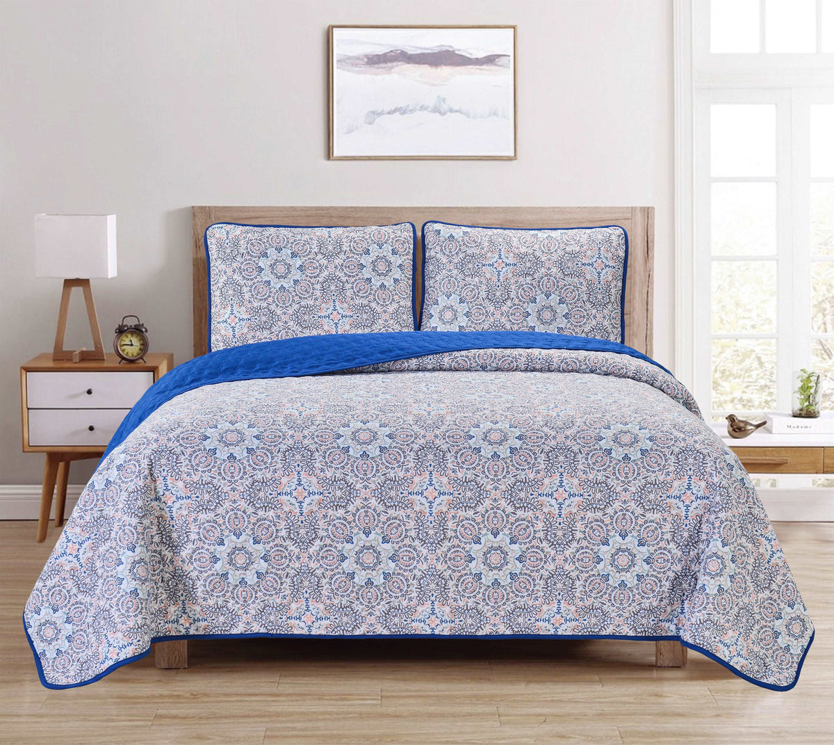 Dan River Reversible Printed Quilt Set (3 Piece)