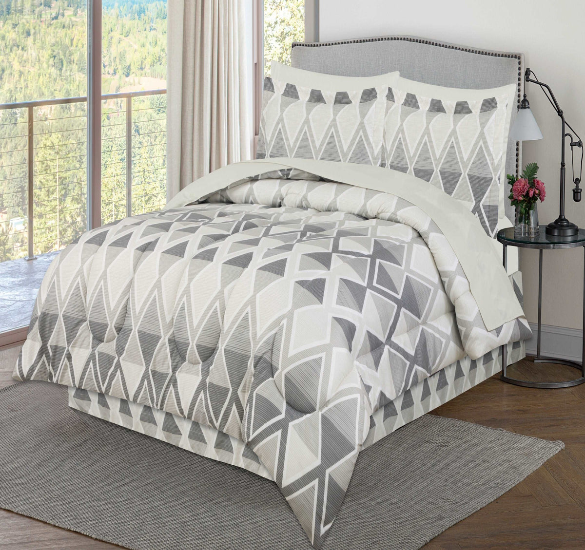 Dan River 8 Piece Reversible Bed in a bag comforter set.