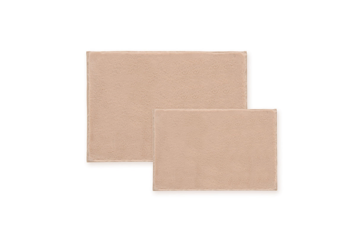 Bibb Home 5674 2 Piece Faux Fur Bath Mat Set