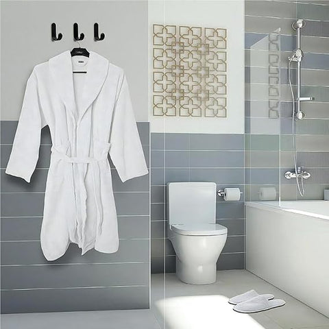 Terry Bathrobe and Slipper Set -100% Cotton Unisex Bathrobes for Men and Women