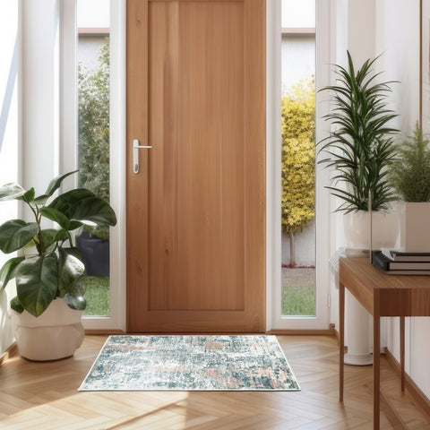 Kathy Ireland Soft Brushed Flannel Washable Rug with Latex Back