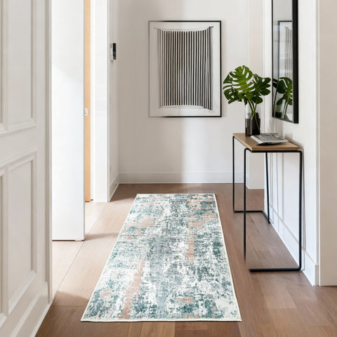 Kathy Ireland Soft Brushed Flannel Washable Rug with Latex Back