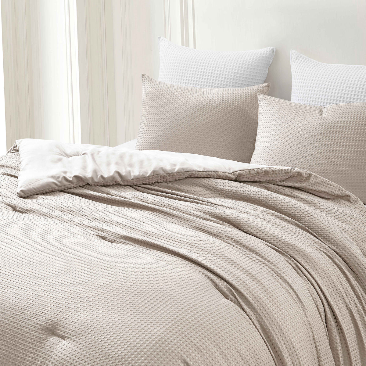 Kathy Ireland 3-Piece Waffle Down Alternative Comforter Set