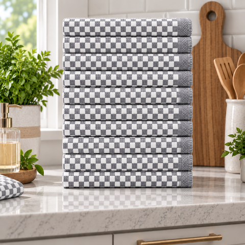 Ellen Tracy 6-12 Pack Cotton Kitchen Towels 18" x 28"