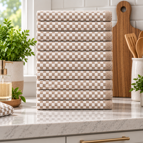 Ellen Tracy 6-12 Pack Cotton Kitchen Towels 18" x 28"