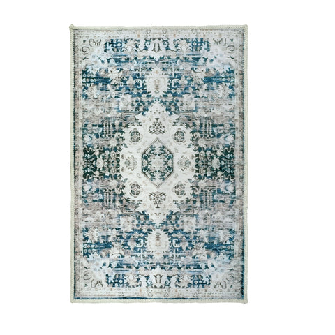 Kathy Ireland Soft Brushed Flannel Washable Rug with Latex Back