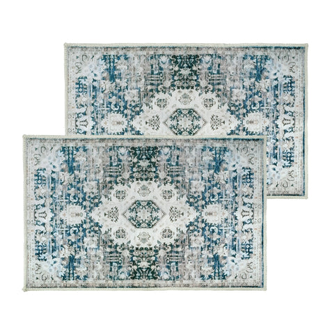 Kathy Ireland Soft Brushed Flannel Washable Rug with Latex Back