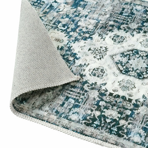 Kathy Ireland Soft Brushed Flannel Washable Rug with Latex Back