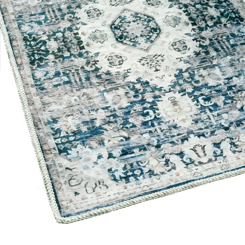 Kathy Ireland Soft Brushed Flannel Washable Rug with Latex Back