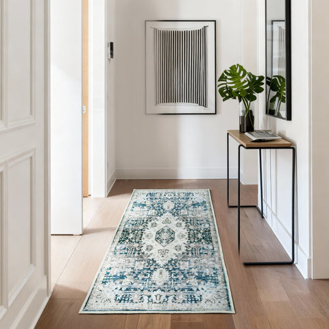 Kathy Ireland Soft Brushed Flannel Washable Rug with Latex Back