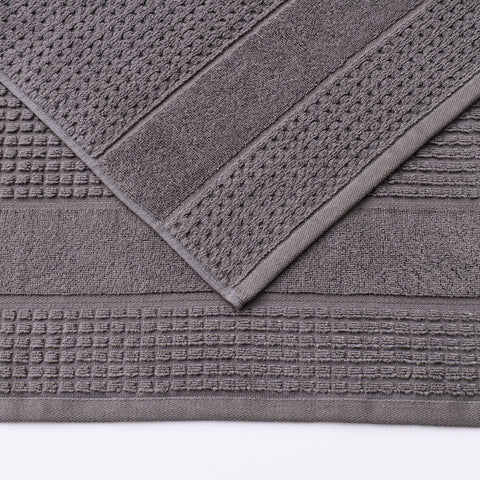 Kathy Ireland Waffle Textured Zero Twist Cotton Bath Towel Set