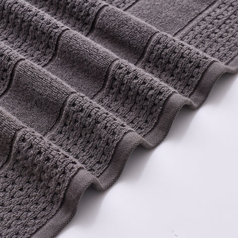 Kathy Ireland Waffle Textured Zero Twist Cotton Bath Towel Set