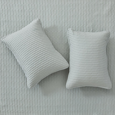 3-Piece Seersucker Textured Quilt & Sham Set