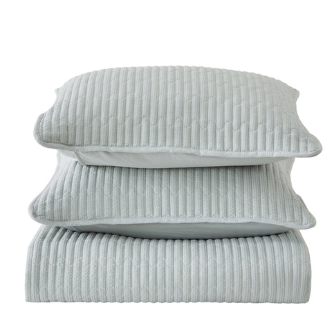 3-Piece Seersucker Textured Quilt & Sham Set